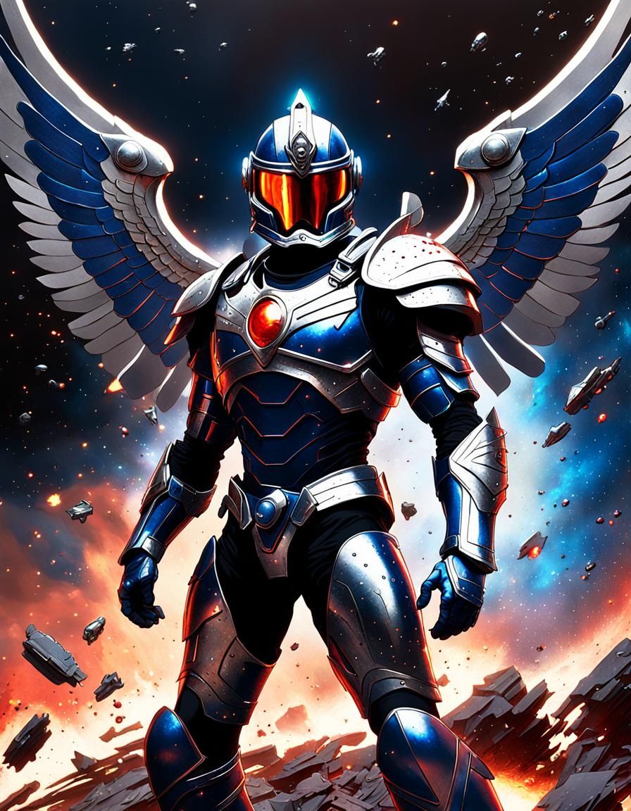 Darkhawk Battles Cosmic Chaos in Frank Frazetta-Inspired 3D....