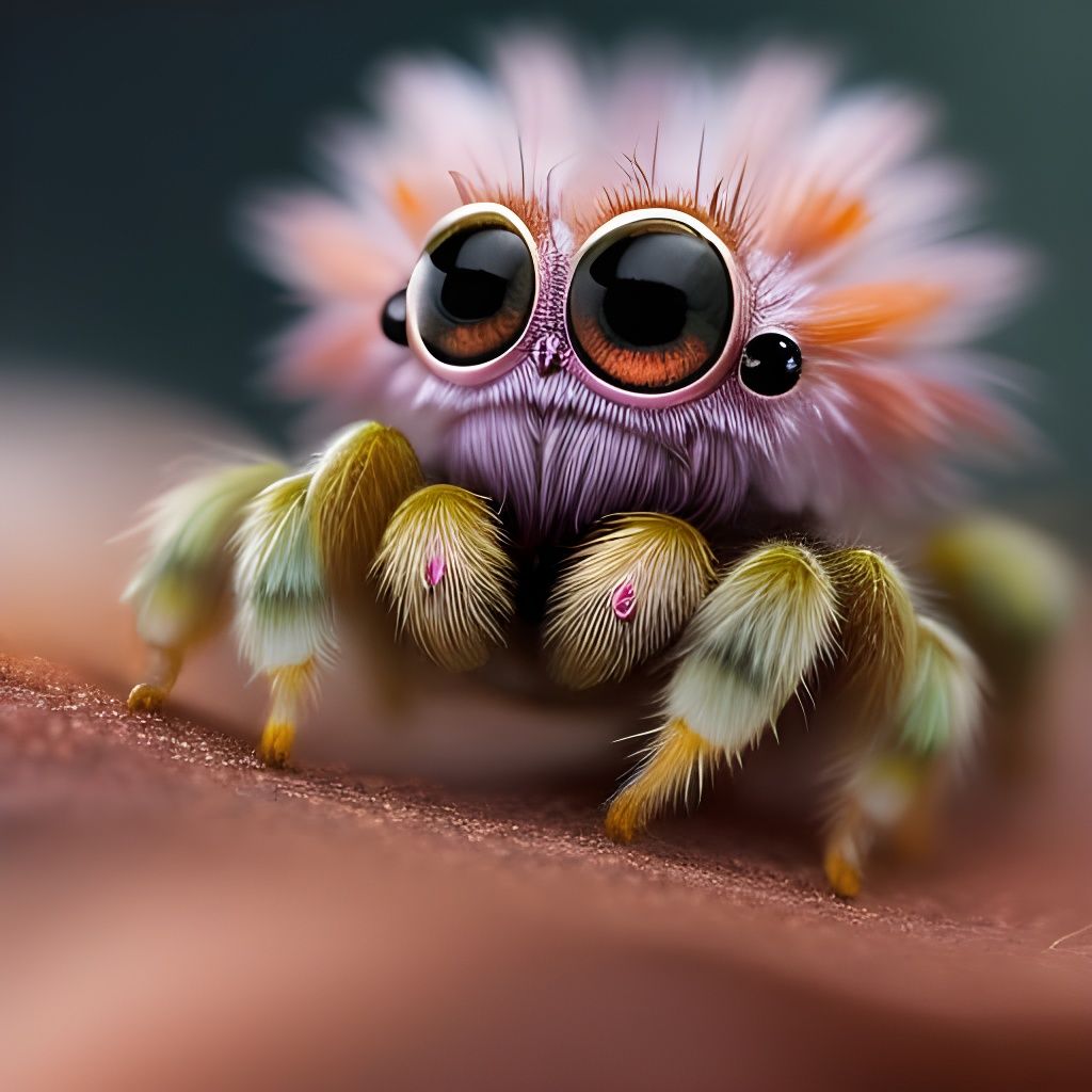 Einstein - adorable hairy jumping spider