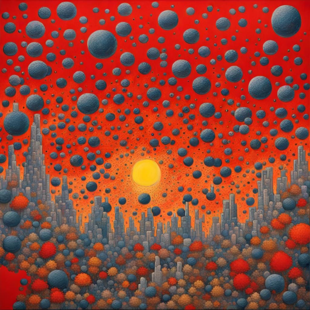 Psychedelic Alien Landscape under a Strange Sun