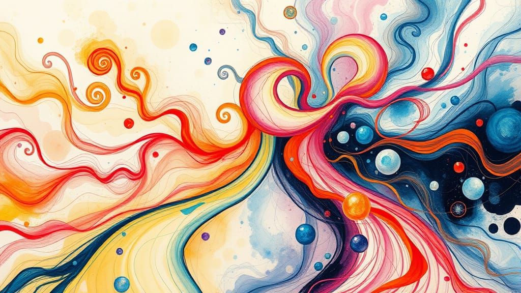 Swirling Paths Converge: A Dreamlike Abstraction