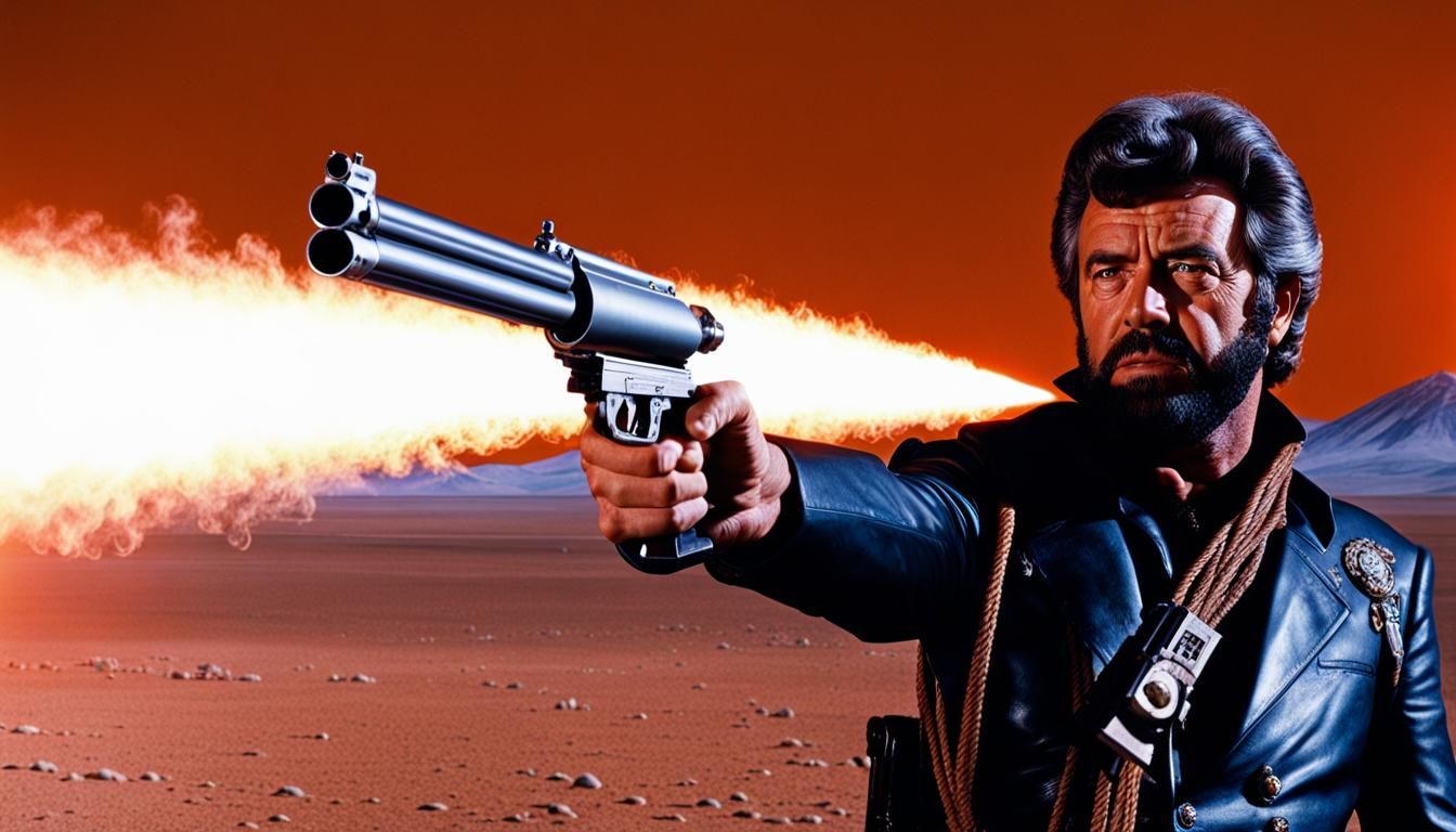 Space Spaghetti Western Gunman in Sci-Fi Style
