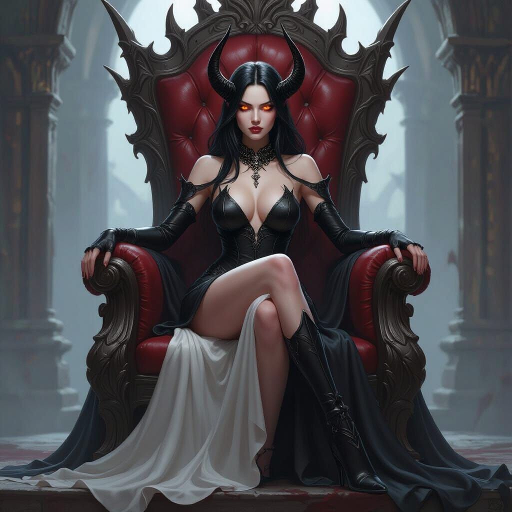Lilith on Her Ornate Throne
