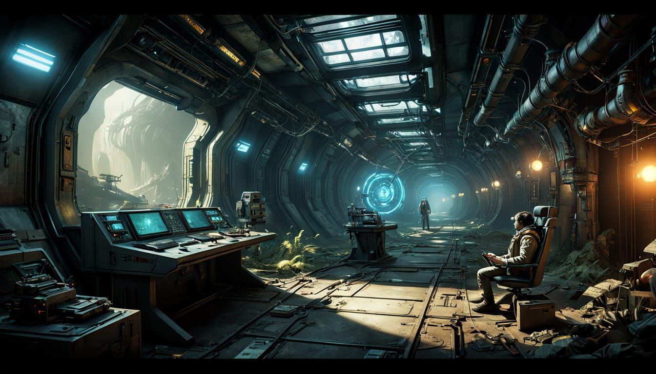 Epic 3D Game Cinematic in Cyberpunk Style