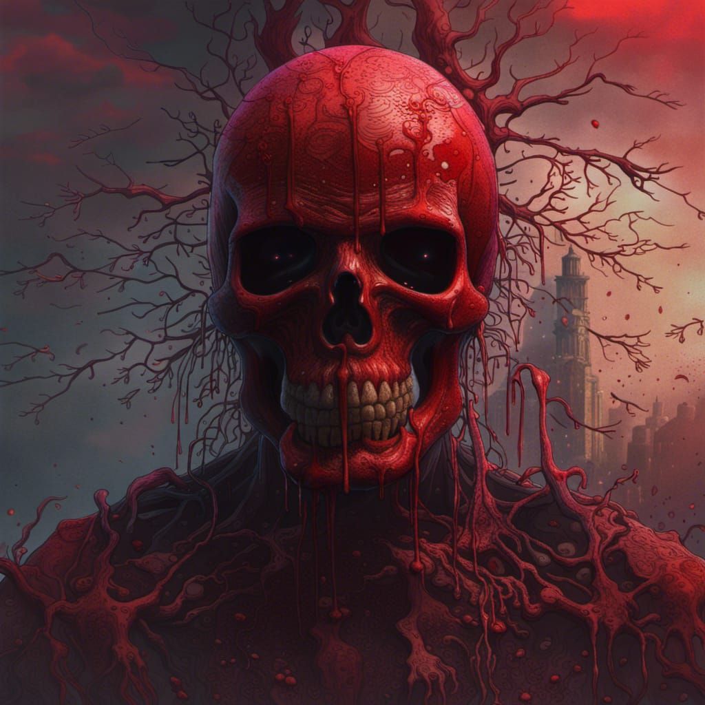 Dripping Blood Skull