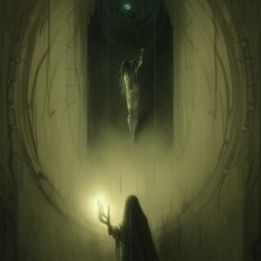 Dark Corner Horror in Doré-Rutkowski Style