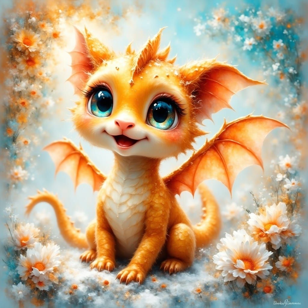 Chibi Dragon in Whimsical RPG World