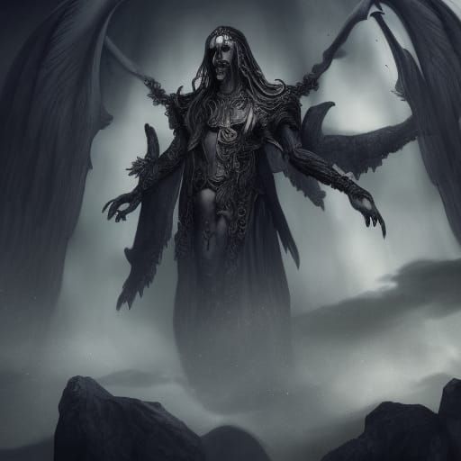 Hades, God of the Underworld: Detailed Matte Painting