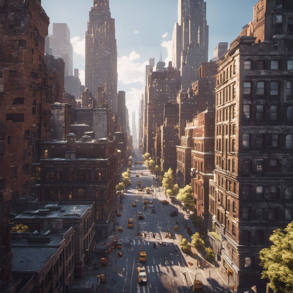 New York City in 3D Game Cinematic Style