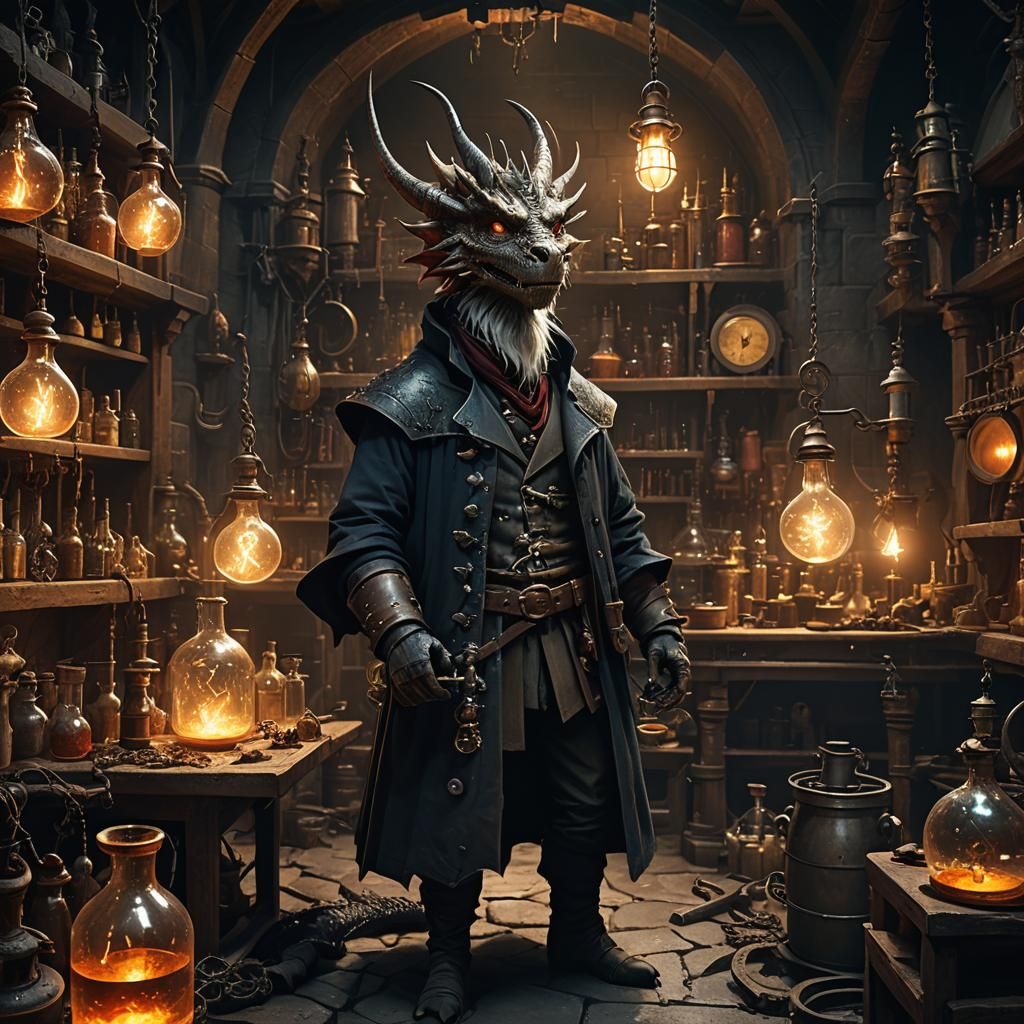 Dragon Professor in Fantasycore Medieval Lab