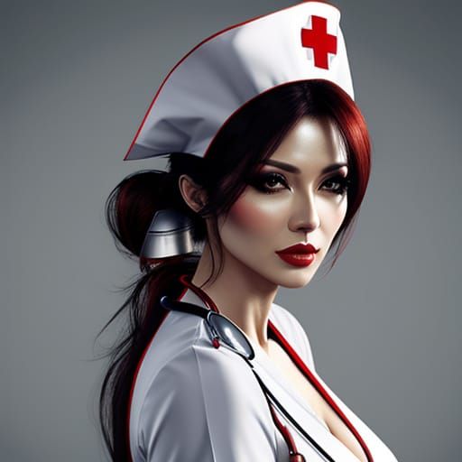 Sultry Nurse in a Seductive Attire