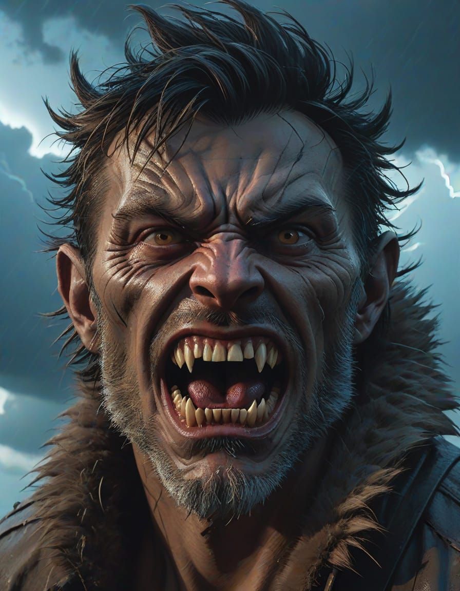 Moonlit Transformation in Cinematic Digital Portrait