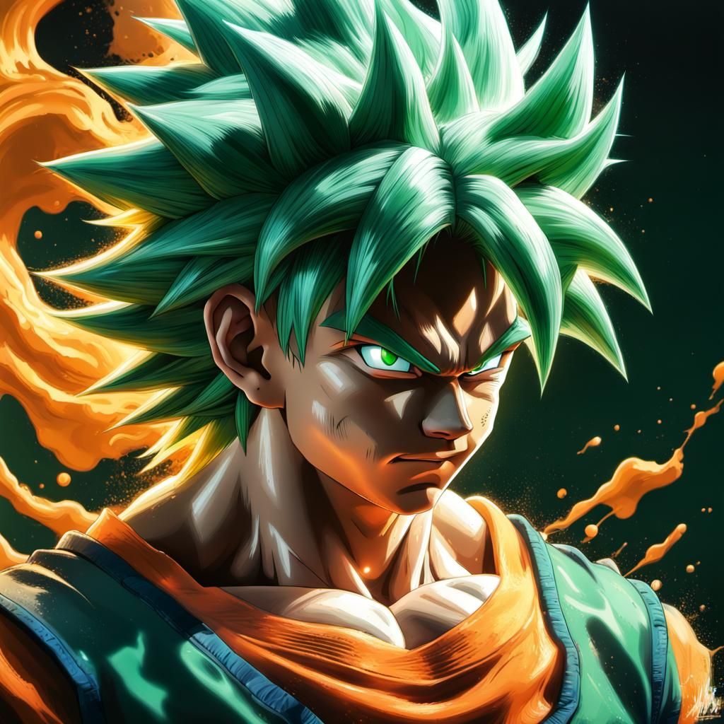 Goku's New Green-Haired Transformation