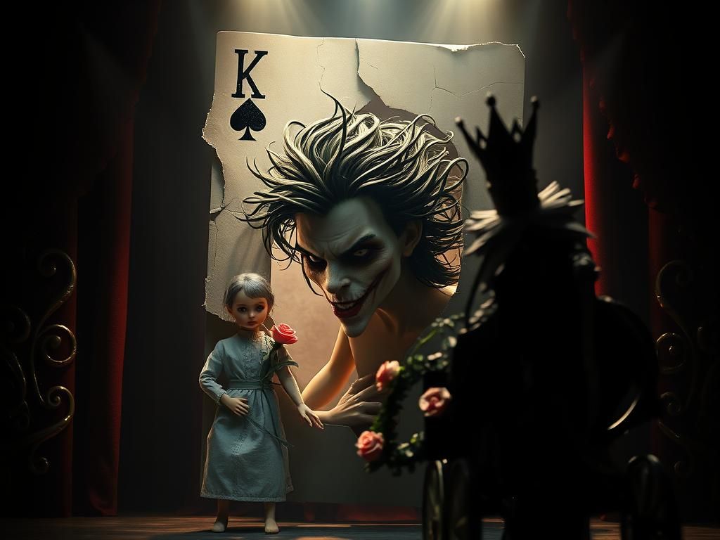 Grotesque Joker Emerges in Eerie Fairytale Battle