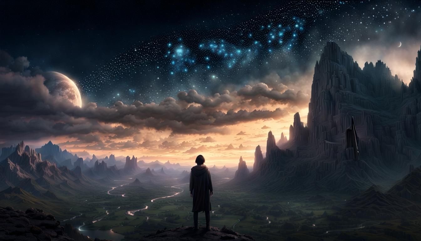 Epic Cinematic Starry Sky Digital Painting