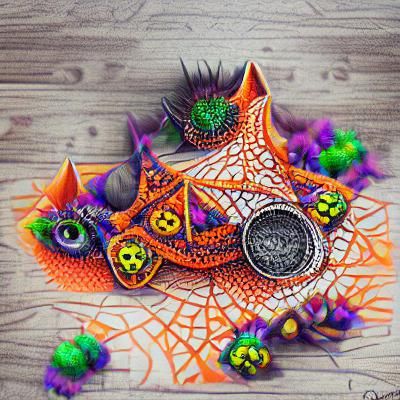 Halloween Mandala with Spooky Symbols