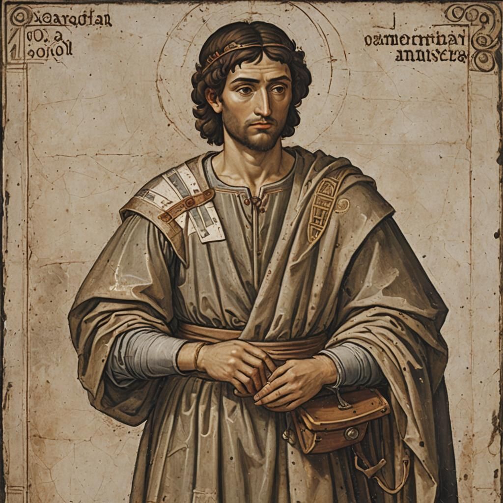 Young Medieval Greek Doctor Portrait