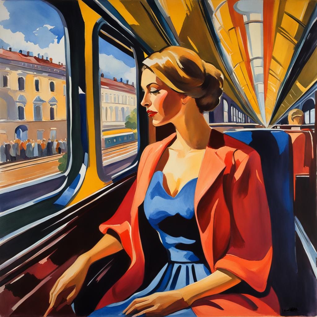 Gouache and Watercolor Impressionist Painting