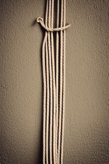 Detailed Illustration of a Rope Noose Knot