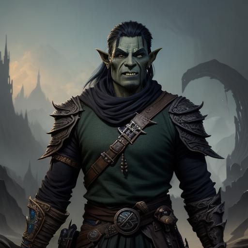 Earthdawn Orc Thief: Detailed Matte Painting