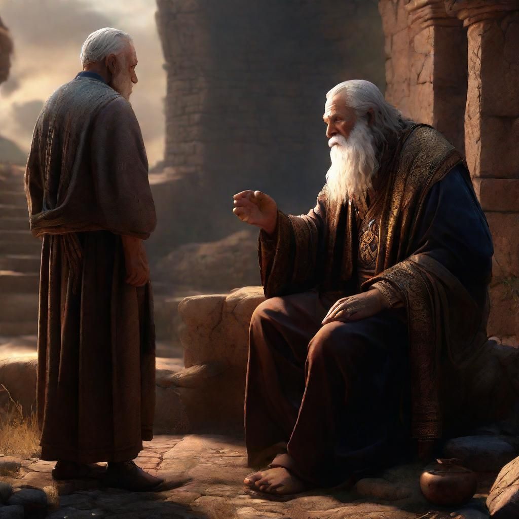 Samuel Comforted: Detailed Matte Painting