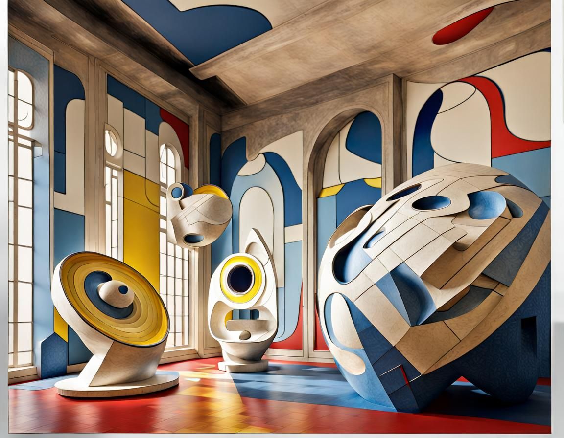 Elegant Art Deco Sculpture in Science Fiction Style