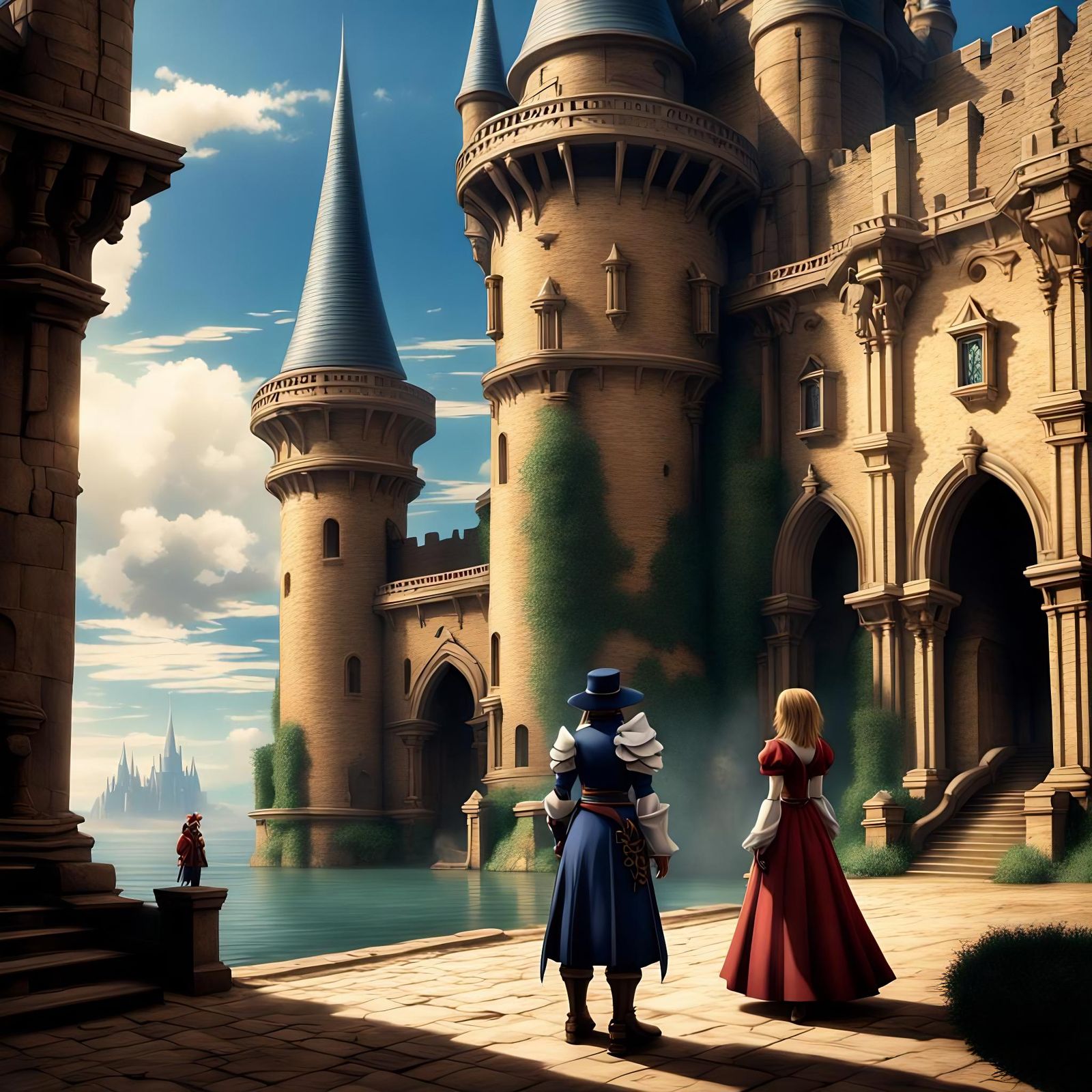 Steiner and Garnet at Alexandria Castle: Digital Matte Paint...