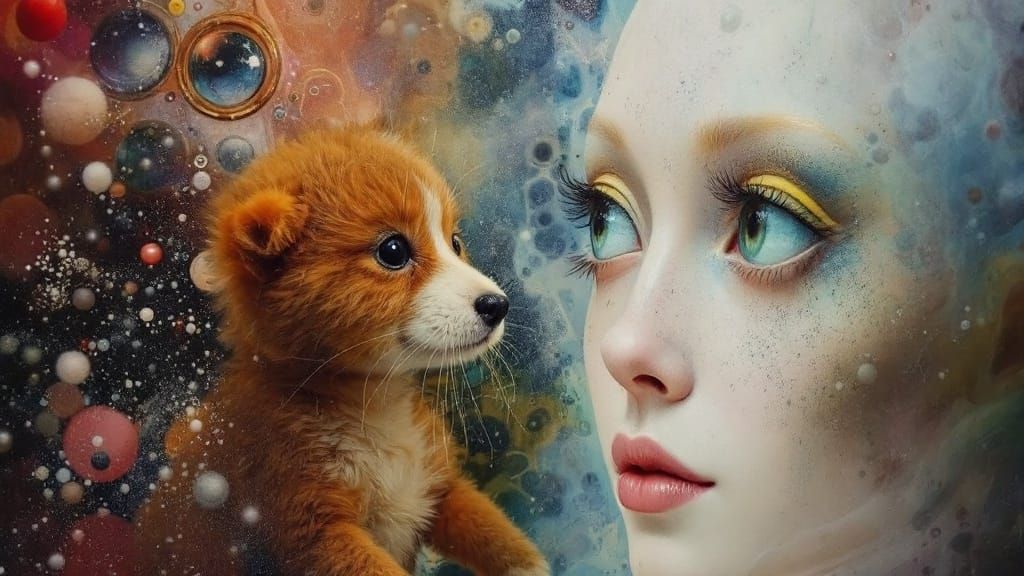 Alien Party: Hyperrealistic Art Inspired by 20th Century