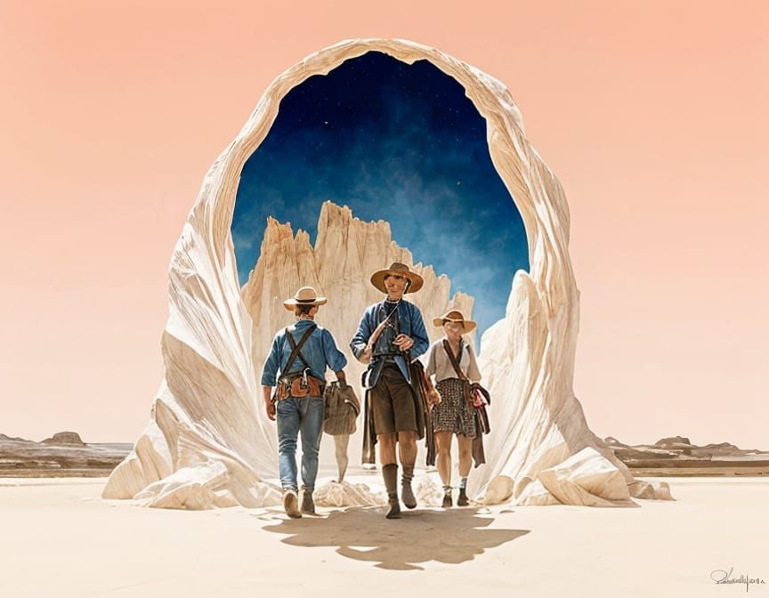 Man in Tense Moment with Hand on Pistol in Australian Tonali...