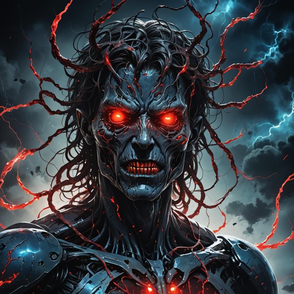 Cosmic Horror: Otherworldly Being in Dark Space