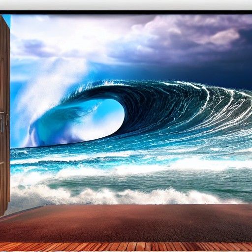 Epic Wave Under a Dramatic Sky: Cinematic 8K