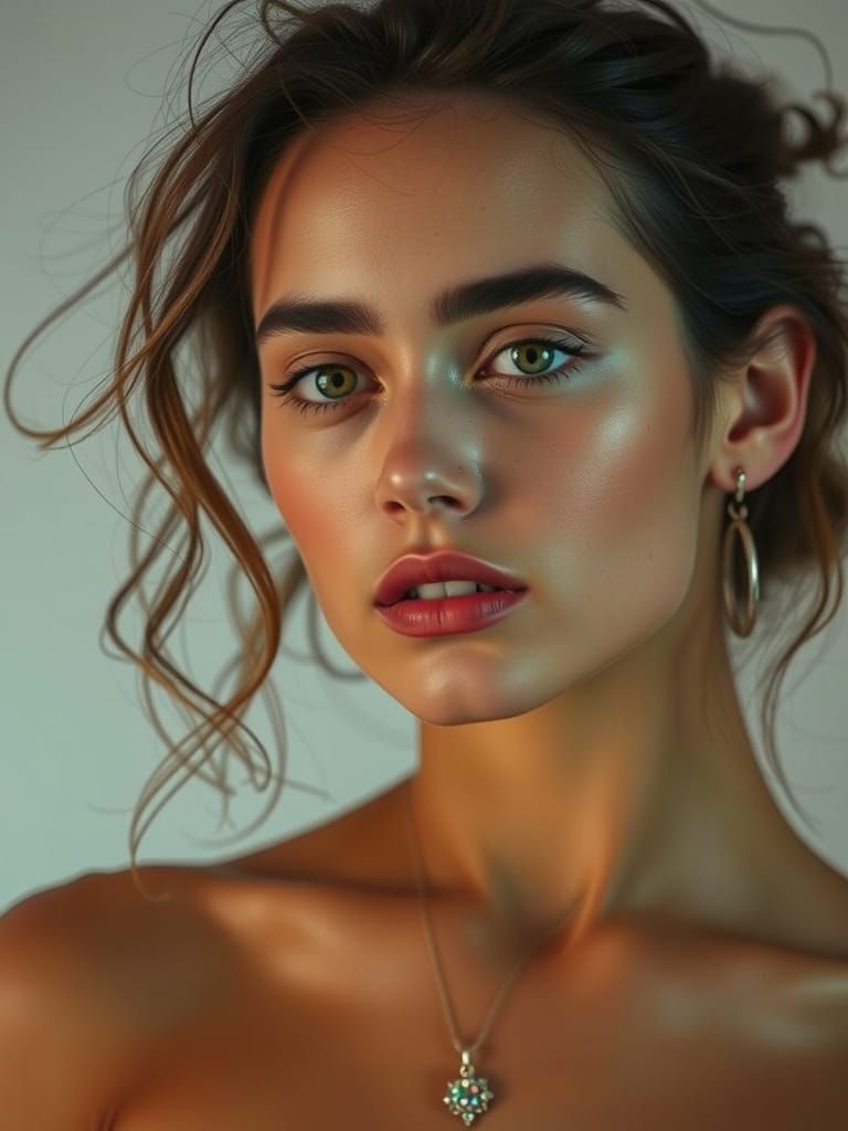 Elegant Editorial Portrait of a Stunning Young Woman