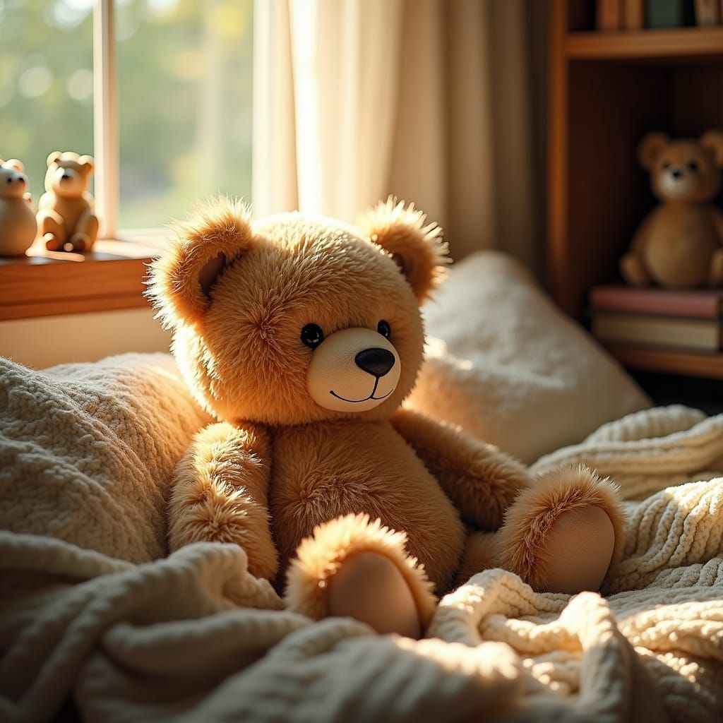 Teddy Bear in Abstract Zentangle Fractal Style