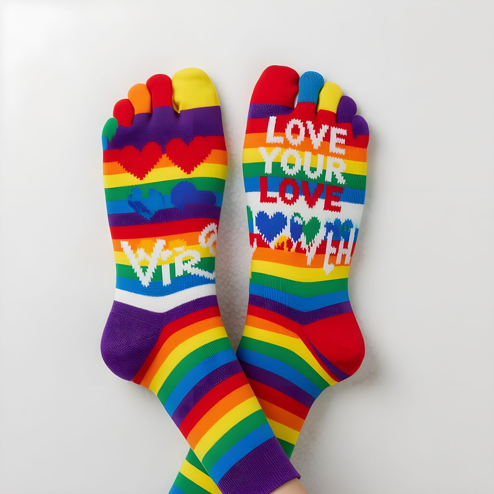 Rainbow Toe Socks Spread Love and Comfort
