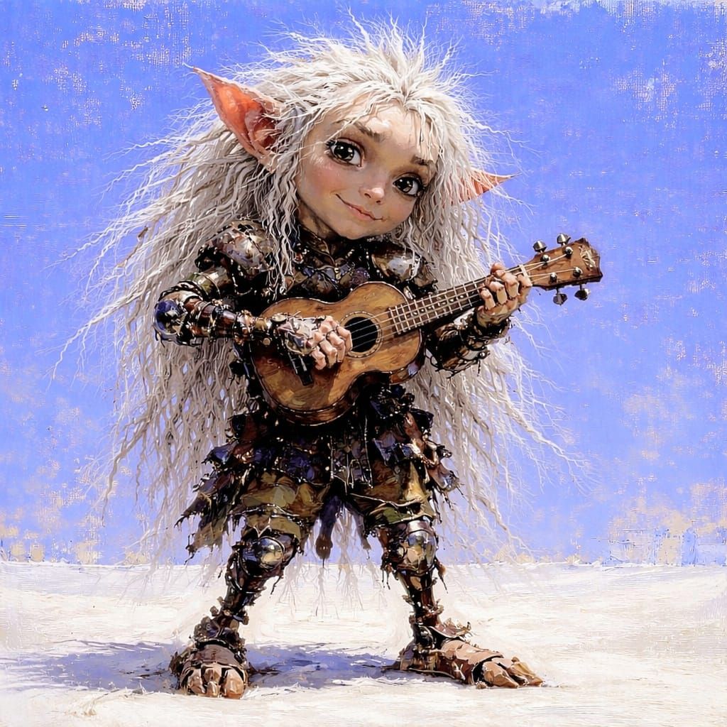 Woman Playing Violin Towards Empty Horizon