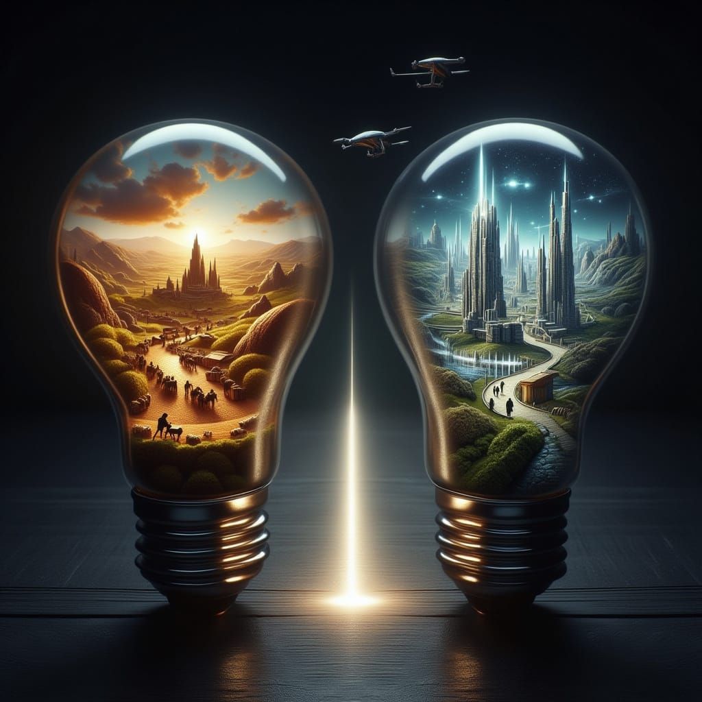 Surreal Lightbulbs: Past Meets Future in Glass