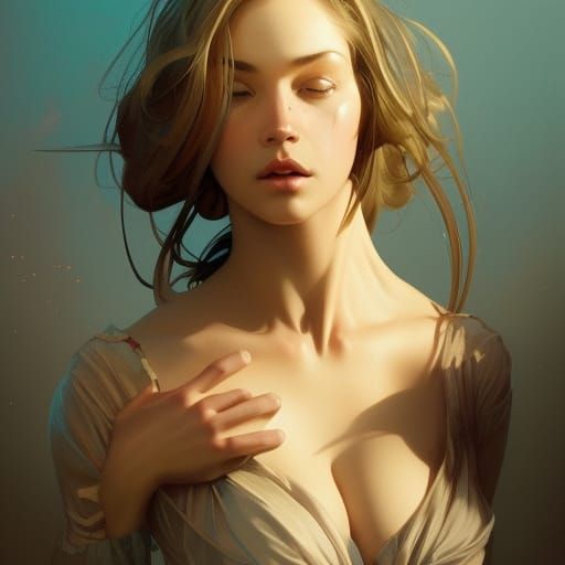 Fashionable Hourglass Figures: Hyperdetailed Digital Portrai...