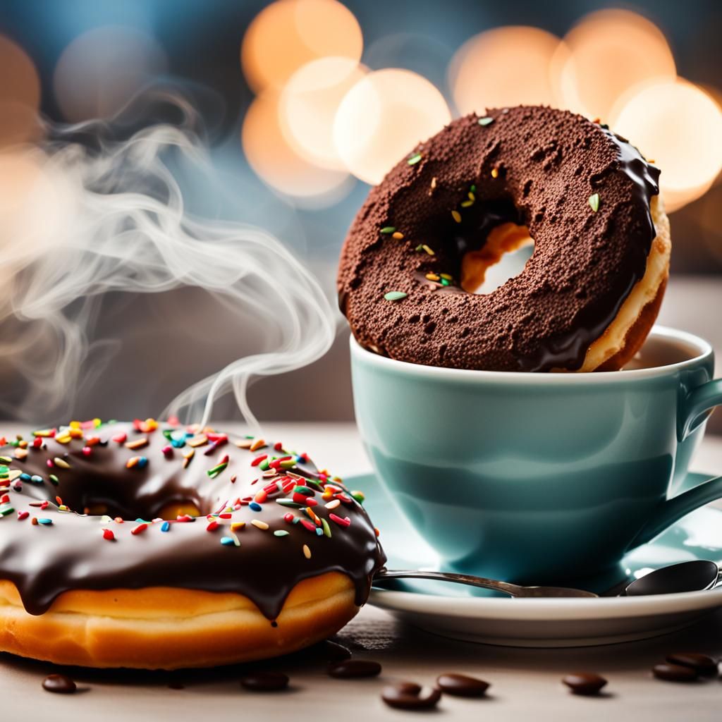 Coffee and Donut Still Life, Professional Photography