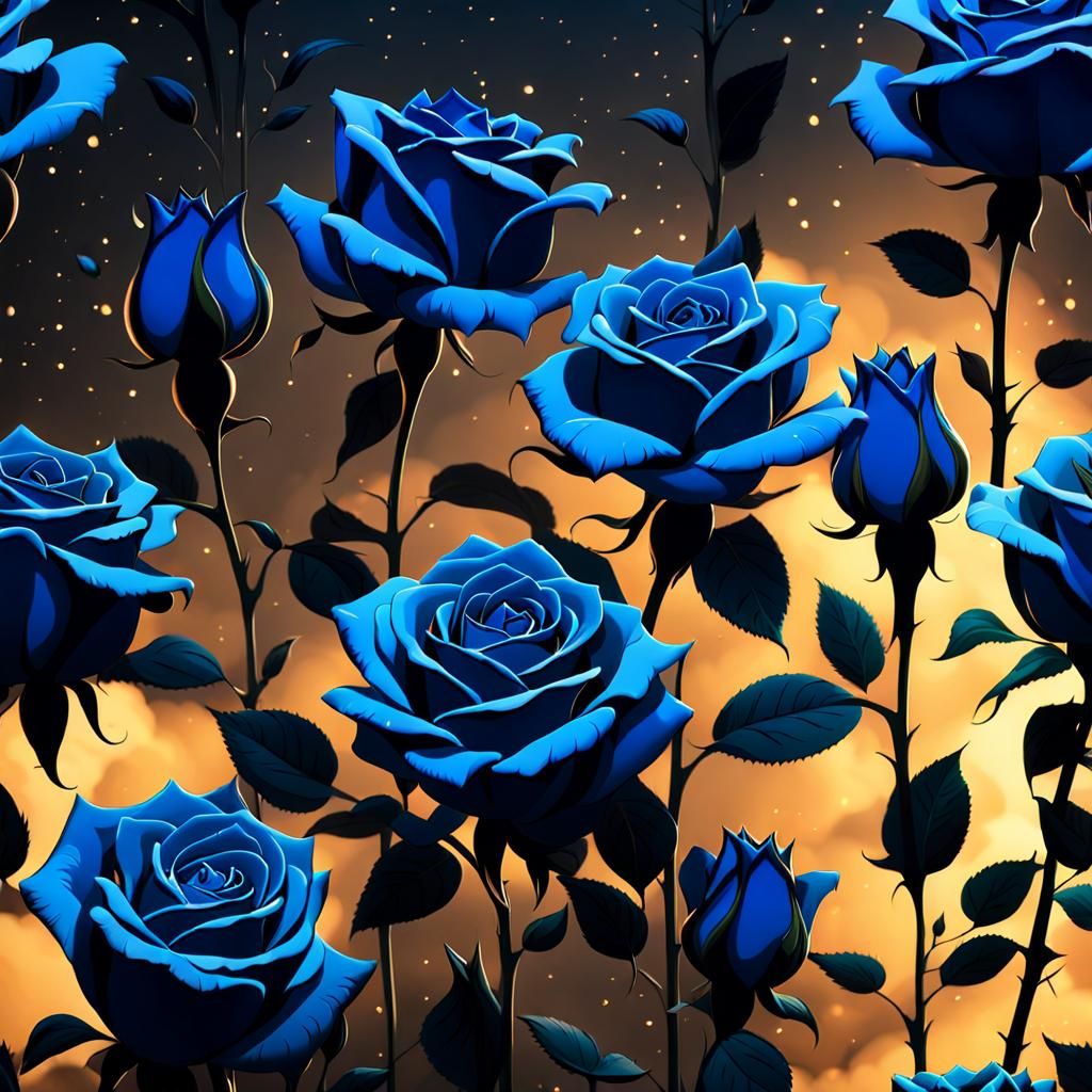 blue roses