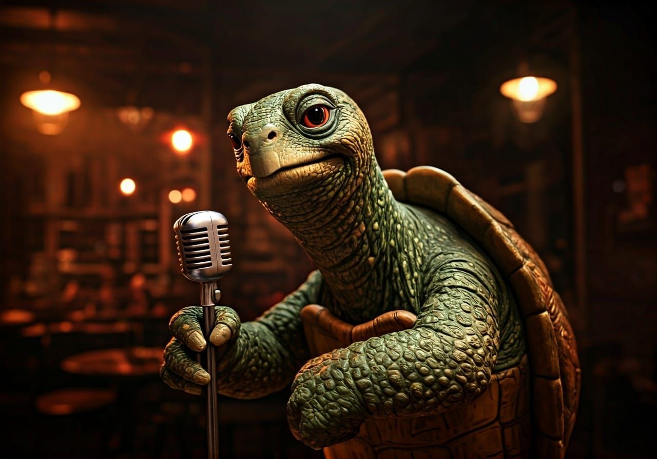 Turtle Jazz Singer in Smoky New Orleans Club