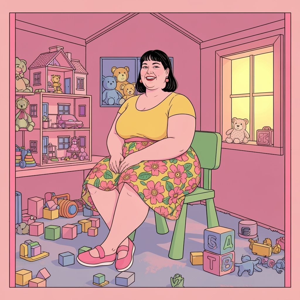 Whimsical Playhouse Scene in a Pastel Style