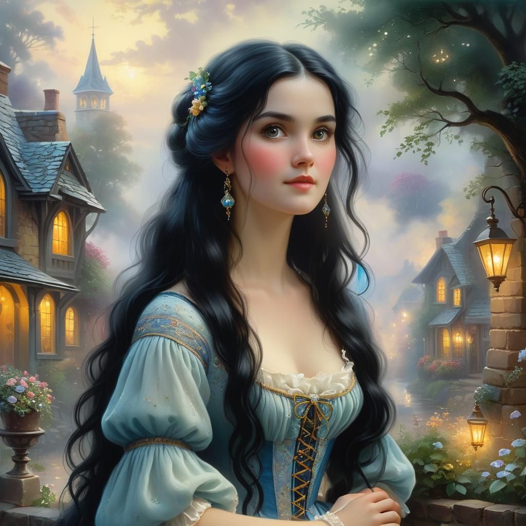 Victorian Woman Portrait in Ethereal Fantasy Style