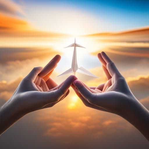 Origami Paper World Peace Sculpture