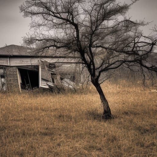 Simple AI Image: Abandoned Building