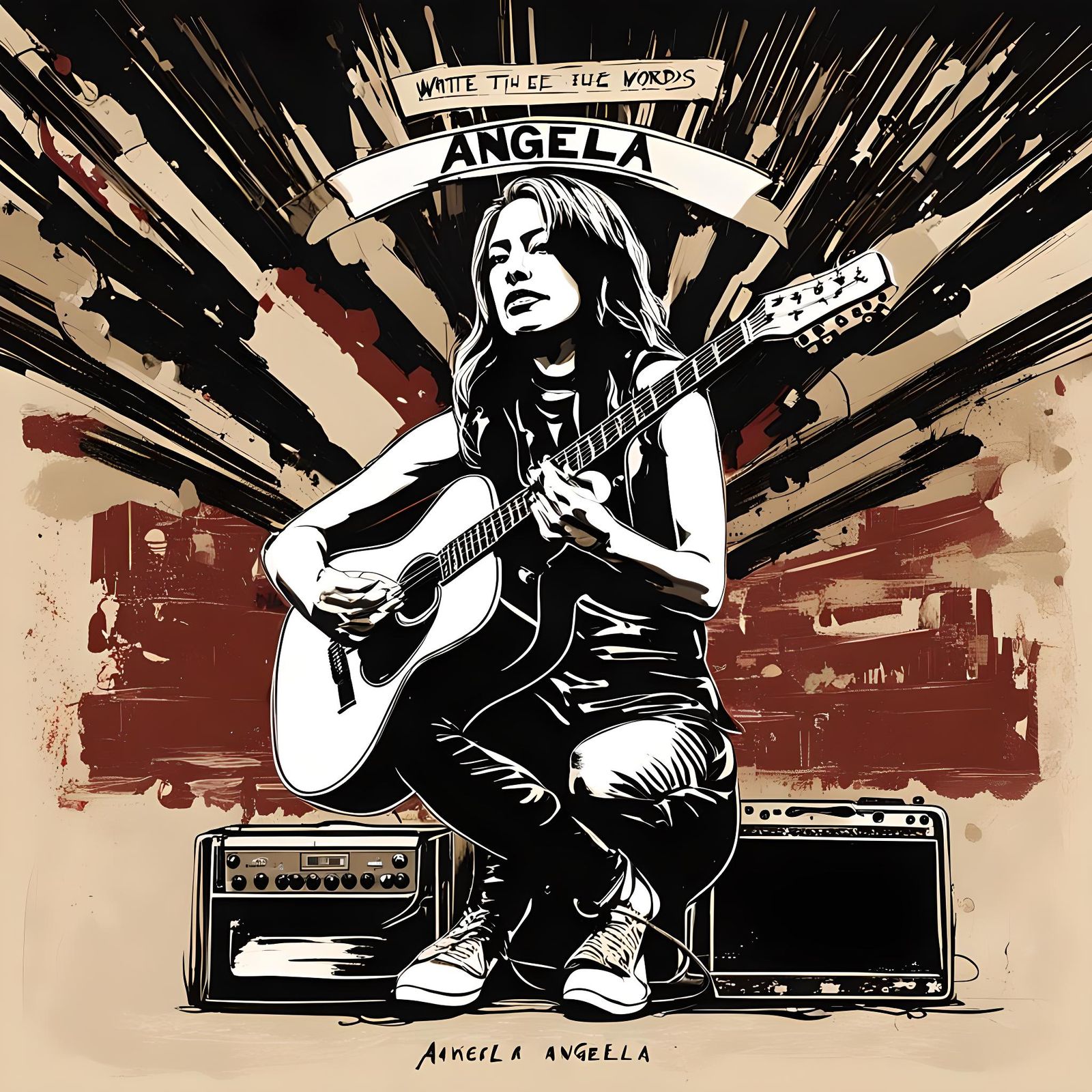 Album Cover Featuring a Singing Woman Named Angela