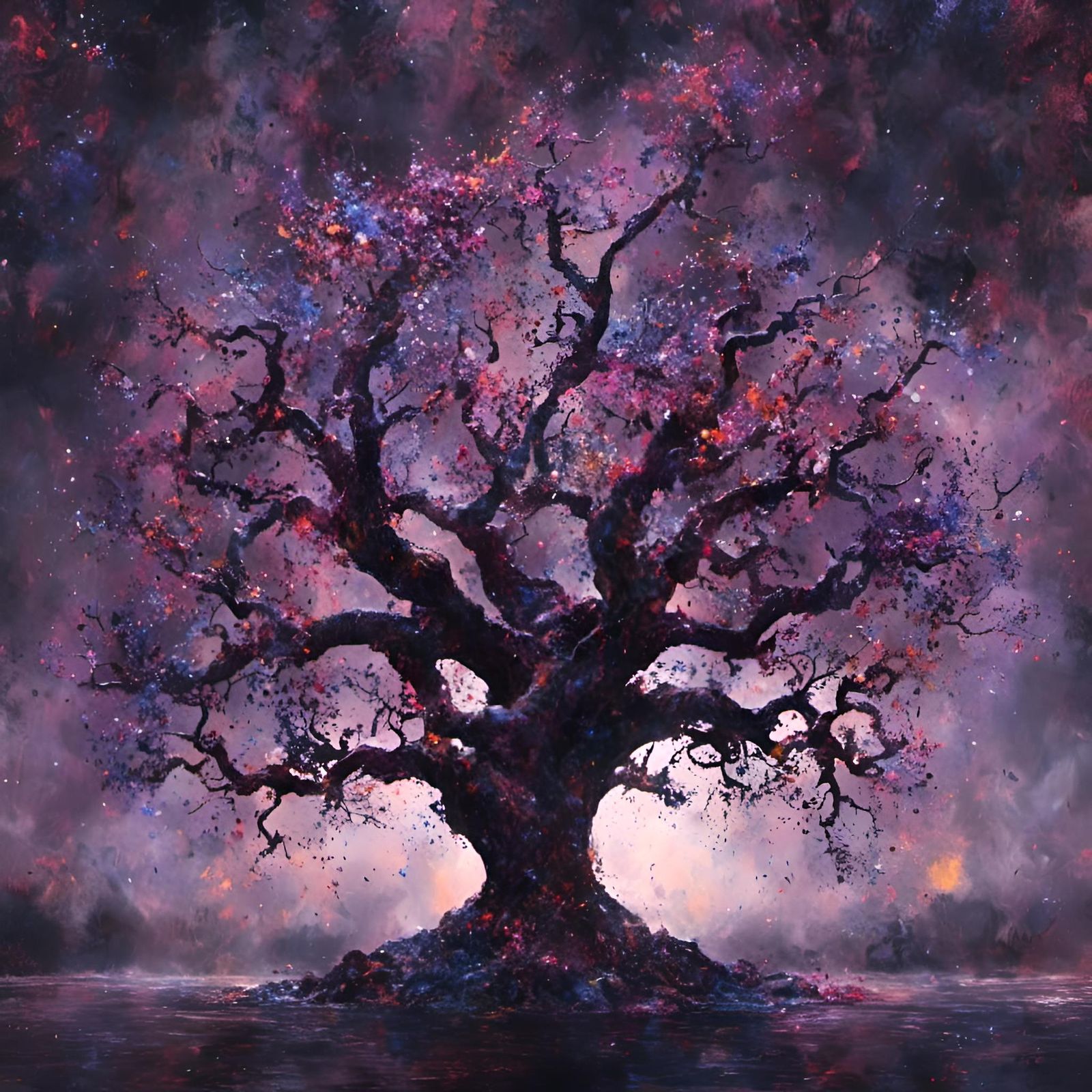 Sacred Trees: An Emotive Painting