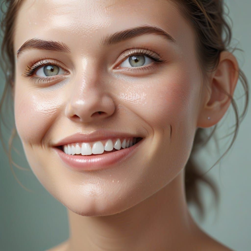 Glossy Morning Portrait in Pastel Hues