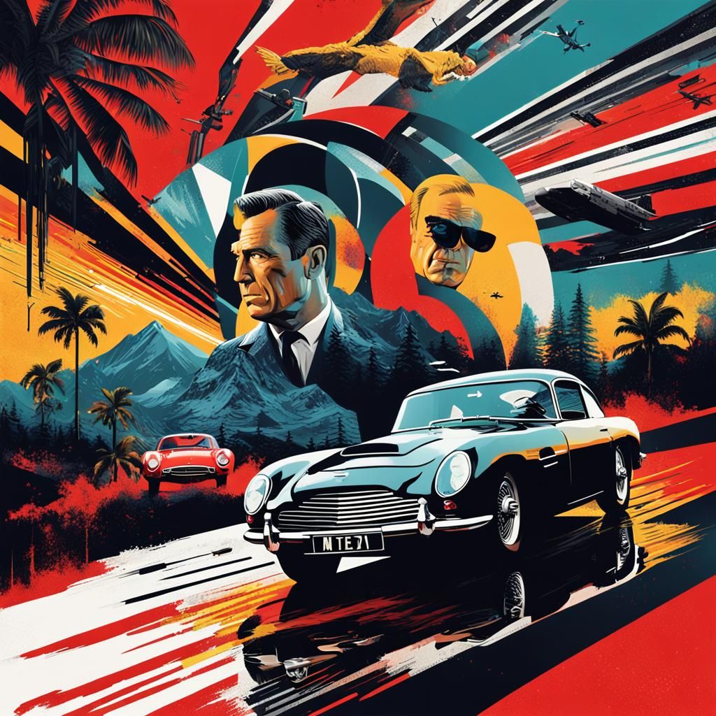 Pop Art James Bond Movie Poster Design