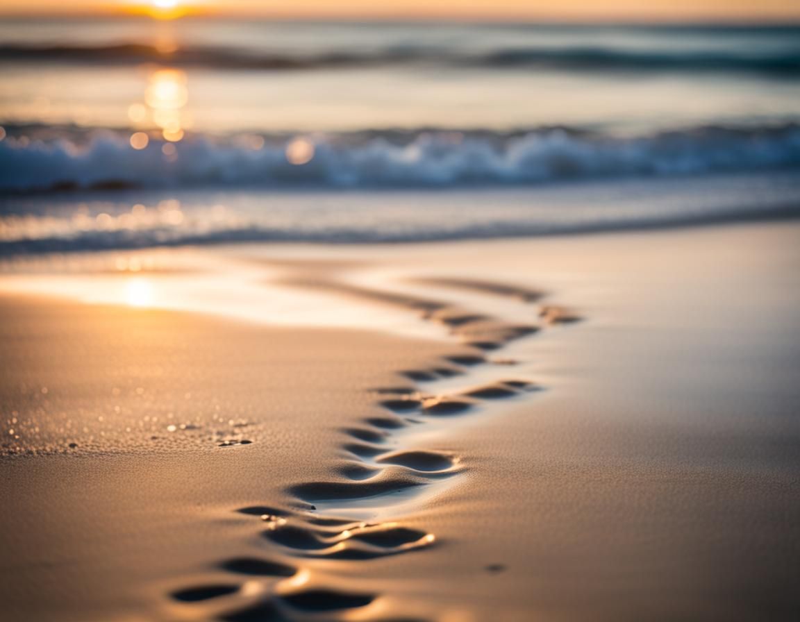 Footprints in Sand: Professional Beach Photography