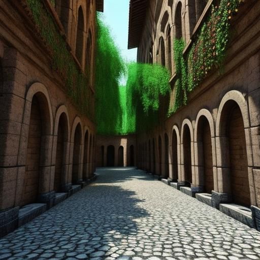 Psychedelic Babylonian Dragon: Surreal 3D Render