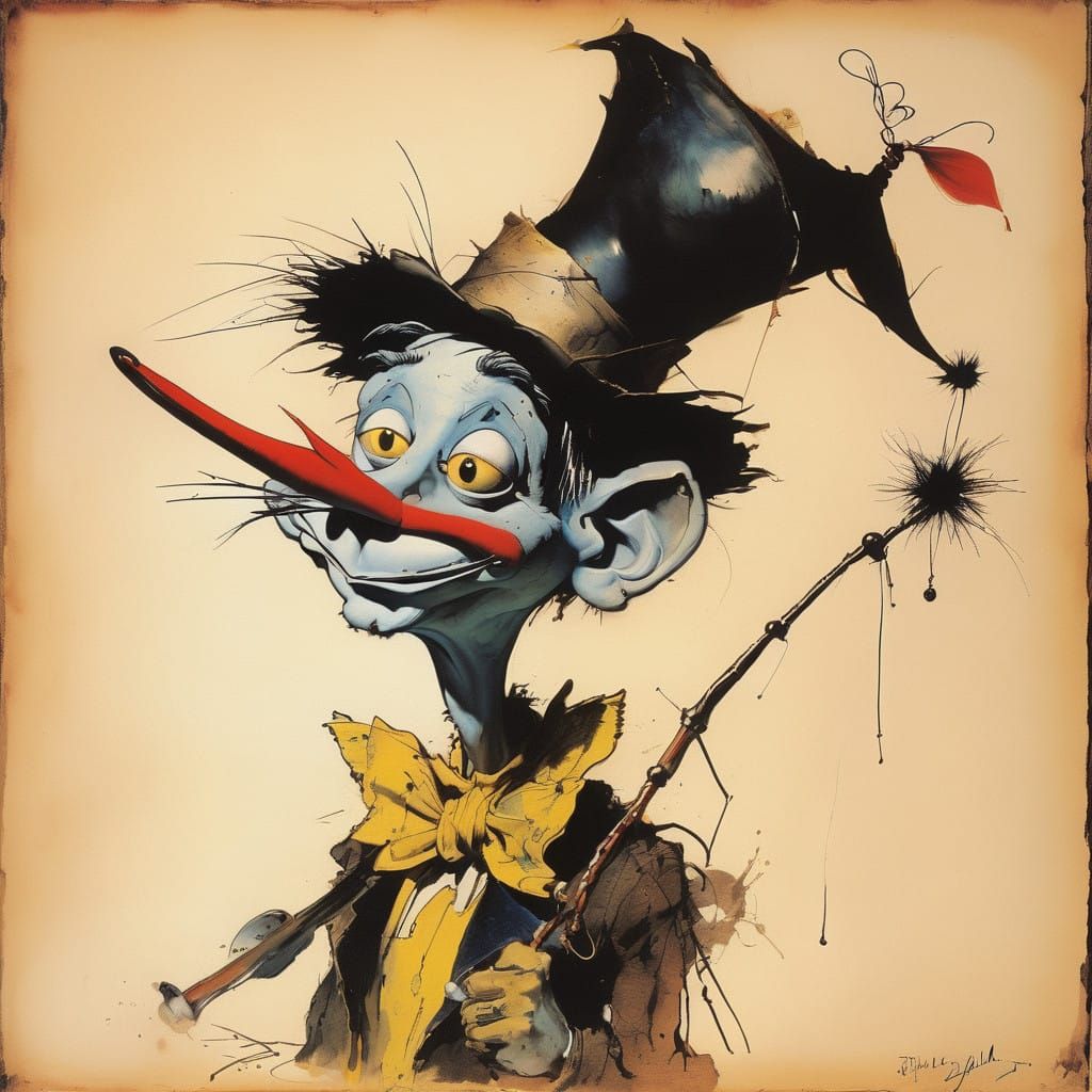 Pinocchio in the Style of Surrealist Masters